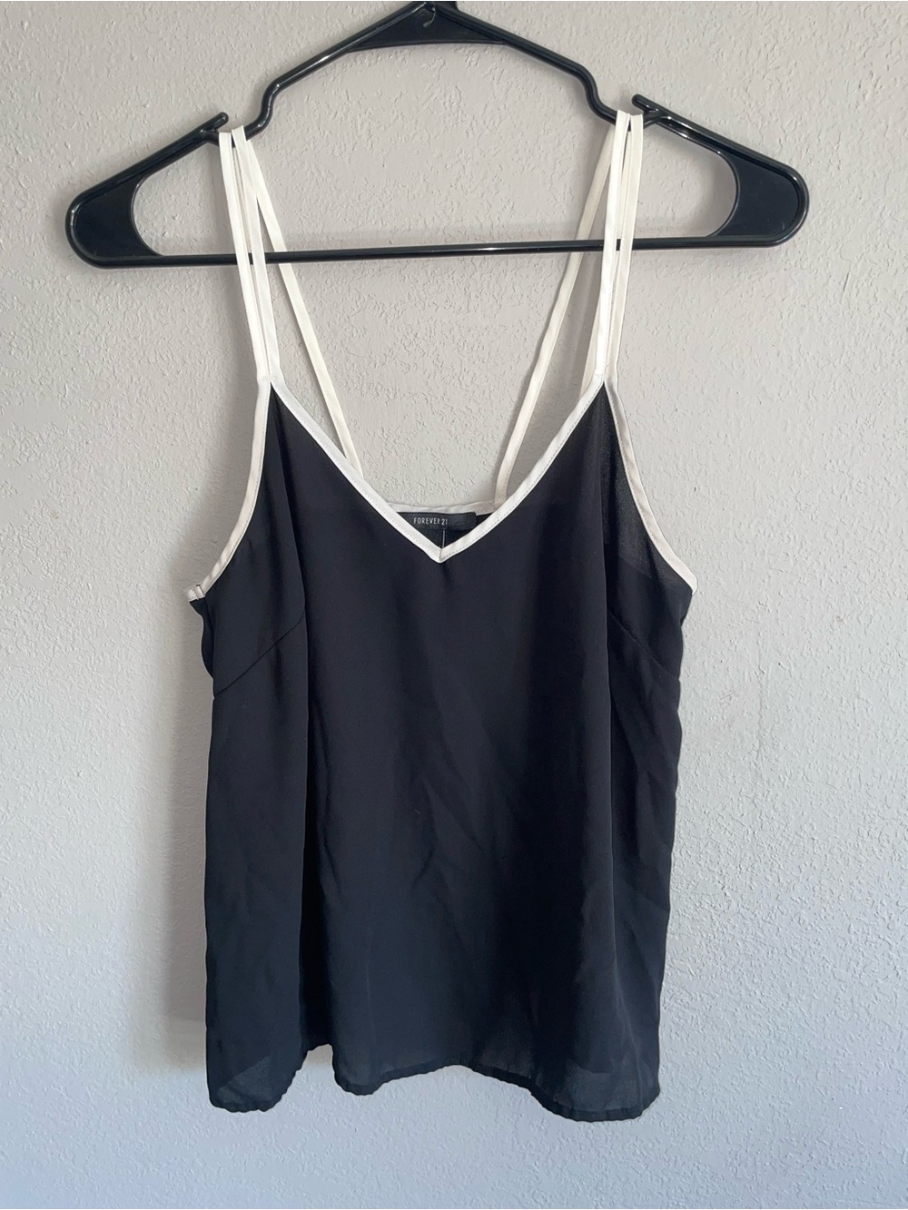 Forever 21 Black Tank Top with White Trim